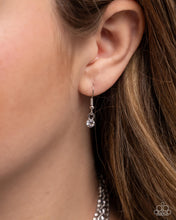 Load image into Gallery viewer, Vintage “Adorably Administrative” White Necklace Earring Set - Paparazzi Accessories