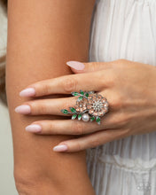 Load image into Gallery viewer, Paparazzi Complete Look “Botanical” Orange Necklace and Ring Set - Paparazzi Accessories