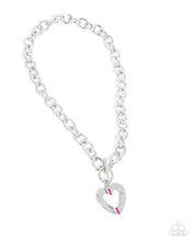 Load image into Gallery viewer, Paparazzi Complete Look Heart Necklace and Bracelet Pink Set - Paparazzi Accessories