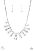 Load image into Gallery viewer, Paparazzi “Celebrity Couture” White Necklace Earring Set -Paparazzi Accessories
