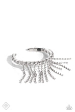 Load image into Gallery viewer, Paparazzi “Stardust Shower” White Cuff Bracelet - Paparazzi Accessories