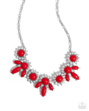 Load image into Gallery viewer, “Flair for the Feminine” Red Necklace Earring Set - Paparazzi