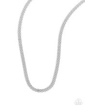 Load image into Gallery viewer, Paparazzi “Chained Character” Silver Urban Necklace - Paparazzi Accessories