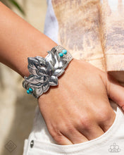 Load image into Gallery viewer, Paparazzi “Desert Drill” Blue Cuff Bracelet - Paparazzi Accessories