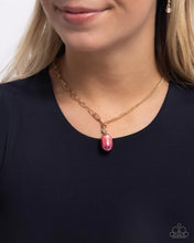 Load image into Gallery viewer, “Polished Passage” Red Necklace Earring Set - Paparazzi Accessories