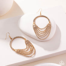 Load image into Gallery viewer, Paparazzi “Ostentatious Opulence” Gold Danlge Earrings - Paparazzi Accessories