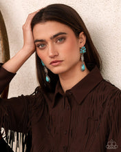 Load image into Gallery viewer, Paparazzi “Handcrafted Haul” Blue Post Earrings -Paparazzi Accessories