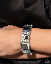 Load image into Gallery viewer, Paparazzi “Glam to the Max” White Stretch Bracelet - Paparazzi Accessories