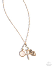 Load image into Gallery viewer, Paparazzi “Purely Blessed” Gold Necklace Earring Set - Paparazzi Accessories