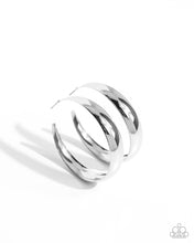 Load image into Gallery viewer, Paparazzi “Gravity Generosity” Silver Hoop Earrings - Paparazzi Accessories