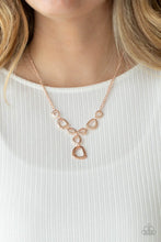 Load image into Gallery viewer, Paparazzi “So Mod” Rose Gold Necklace Earring Set - Paparazzi Accessories