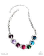 Load image into Gallery viewer, Paparazzi “Royal Palette” Multi Chocker Necklace Earring Set - Paparazzi Accessories