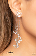 Load image into Gallery viewer, Paparazzi “Boisterous Butterfly” White Post Earrings
