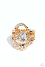 Load image into Gallery viewer, Paparazzi “Shopaholic Statement” Gold Stretch Ring - Paparazzi Accessories