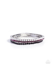 Load image into Gallery viewer, Paparazzi “Colorful Cabaret” Purple Stretch Bracelet Set - Paparazzi Accessories