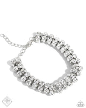 Load image into Gallery viewer, Paparazzi “Once Upon A TIARA” White Clasp Bracelet - Paparazzi Accessories