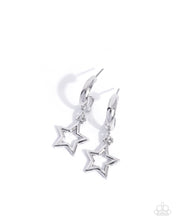 Load image into Gallery viewer, Paparazzi “Stellar Start” Silver Hoop Earrings - Paparazzi Accessories