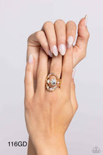 Load image into Gallery viewer, Paparazzi “Shopaholic Statement” Gold Stretch Ring - Paparazzi Accessories
