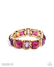 Load image into Gallery viewer, Paparazzi “Retro Radical” Purple Stretch Bracelet - Paparazzi Accessories