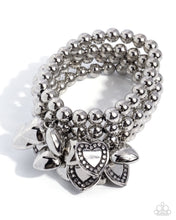 Load image into Gallery viewer, Paparazzi “Affectionate Acclaim” Silver Stretch Bracelet - Paparazzi Accessories
