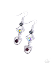 Load image into Gallery viewer, Paparazzi “Shape Succession” Purple Dangle Earrings - Paparazzi Accessories