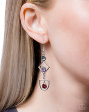 Load image into Gallery viewer, Paparazzi “Shape Succession” Purple Dangle Earrings - Paparazzi Accessories