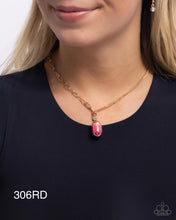 Load image into Gallery viewer, “Polished Passage” Red Necklace Earring Set - Paparazzi Accessories