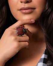 Load image into Gallery viewer, Paparazzi “Beetle Bling” Red Stretch Ring - Paparazzi Accessories