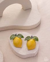 Load image into Gallery viewer, Paparazzi “Lemon Lesson” Yellow Post Earrings - Paparazzi Accessories
