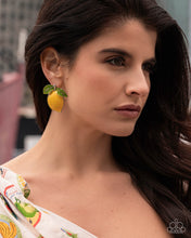 Load image into Gallery viewer, Paparazzi “Lemon Lesson” Yellow Post Earrings - Paparazzi Accessories