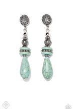 Load image into Gallery viewer, Paparazzi “Desert Fever” Blue Post Earrings - Paparazzi Accessories