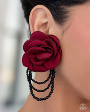 Load image into Gallery viewer, Paparazzi “Dramatic Dame” Red Post Earrings - Paparazzi Accessories