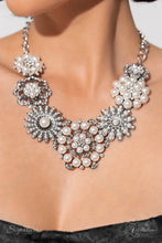Load image into Gallery viewer, Paparazzi “The Raven” Zi Collection White Necklace Earring Set