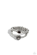 Load image into Gallery viewer, “Embraceable Elegance” Silver Stretch Ring - Paparazzi Accessories