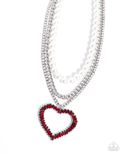 Load image into Gallery viewer, “Y2K Year Red” Necklace Earring Set - Paparazzi Accessories