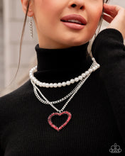Load image into Gallery viewer, “Y2K Year Red” Necklace Earring Set - Paparazzi Accessories