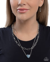 Load image into Gallery viewer, “Electric Energy” Blue Necklace Earring Set - Paparazzi Accessories