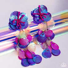 Load image into Gallery viewer, Paparazzi “Under the Waves” Purple Post Earrings - Paparazzi Accessories