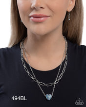 Load image into Gallery viewer, “Electric Energy” Blue Necklace Earring Set - Paparazzi Accessories