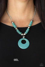 Load image into Gallery viewer, Paparazzi "Oasis Goddess" Blue Necklace Earring Set - Paparazzi Accessories