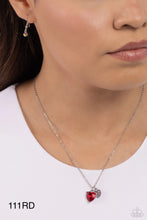 Load image into Gallery viewer, Paparazzi “Devoted Delicacy” Red Necklace Earring Set - Paparazzi Accessories