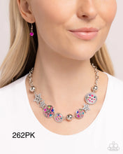 Load image into Gallery viewer, Paparazzi “Starry Shopaholic” Pink Necklace Earring Set - Paparazzi Accessories