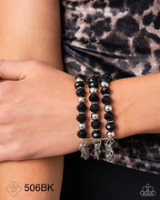 Load image into Gallery viewer, Paparazzi “Vicious Vibe” Black Stretch Bracelet - Paparazzi