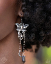 Load image into Gallery viewer, Paparazzi “Moth Master” Silver Dangle Earrings