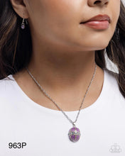 Load image into Gallery viewer, “Faberge Flair” Purple Necklace Earring Set - Paparazzi Accessories