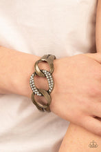 Load image into Gallery viewer, Paparazzi “BOMBSHELL Squad” Brass Hinge Bangle Bracelet - Paparazzi Accessories
