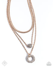 Load image into Gallery viewer, “Dominant Dignity” Gold Necklace Earring Set - Paparazzi Accessories