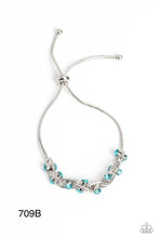Load image into Gallery viewer, “Intertwined Illusion” Blue Adjustable Slider Bracelet - Paparazzi Accessories