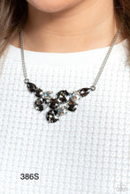 Load image into Gallery viewer, Paparazzi “Round Royalty” Silver Necklace Earring Set - Paparazzi Accessories