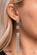 Load image into Gallery viewer, Paparazzi “Fiercely Free-Falling” Black Post Earrings - Paparazzi Accessories
